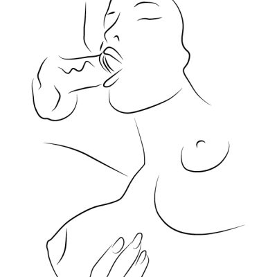 Blowjob Erotic Line Art 24