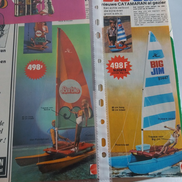 Mattel Big Jim Barbie Catamaran sailboat