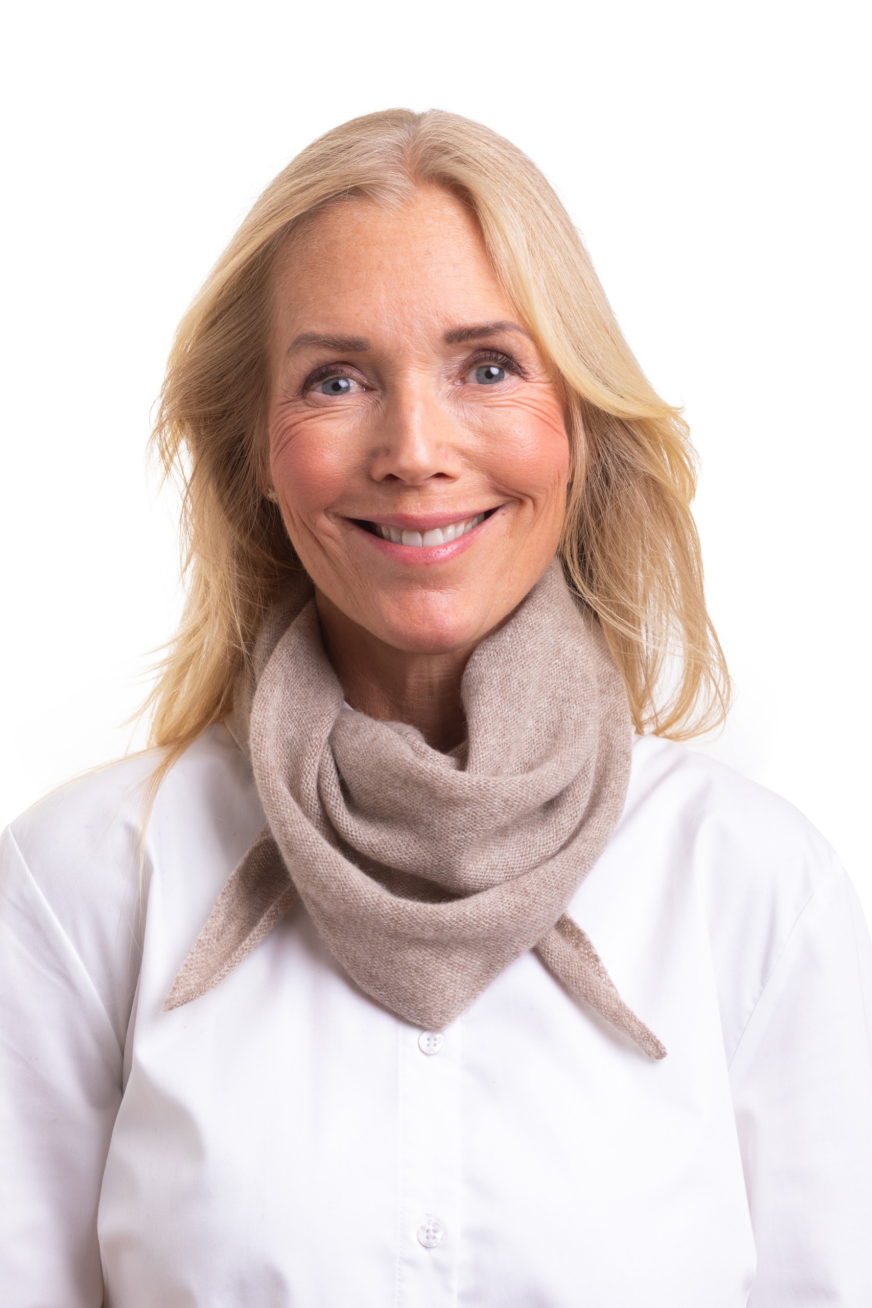 triangel linbeige Triangelscarf i 100 % cashmere