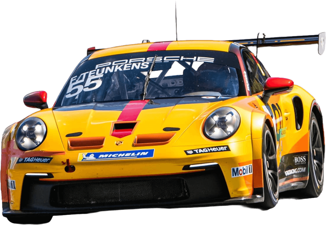 Verhuur van de iconische Porsche 992 Cup racewagen.