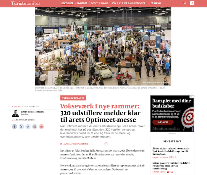 Pressemeddelelser for Optimeet