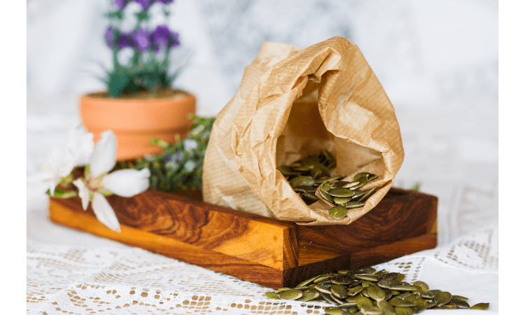 pumpkin seeds in envelope