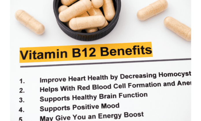 Vitamin B12 benefits for Men or Male