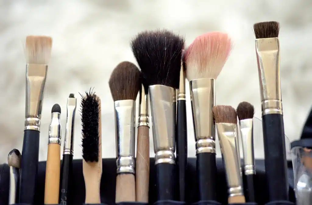 Dirty Makeup Brushes on Skin