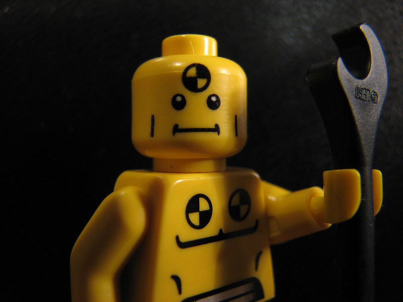 Crash test dummy van LEGO