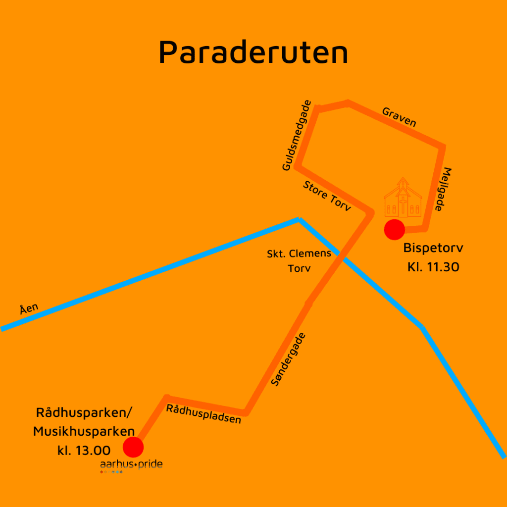 Aarhus Pride parade rute