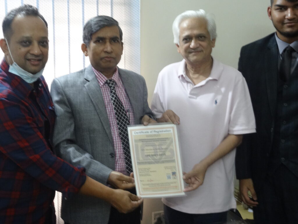 ISO 9001 Certified Company by AAS
