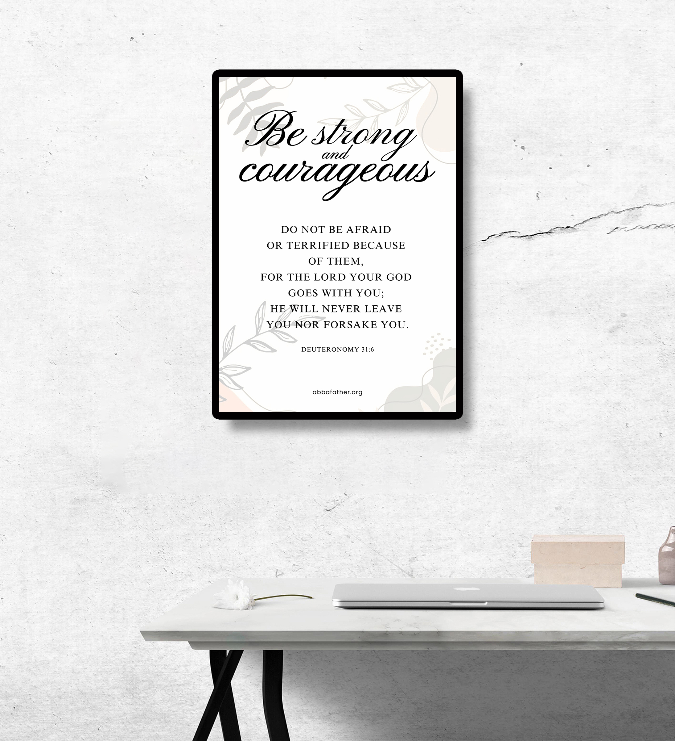 BE STRONG A4 MOCKUP
