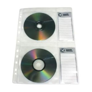 4 fack, A4, CD/DVD-dokumentskydd, jämn, 11 hål, genomskinlig