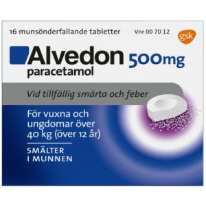 Alvedon Munsönderfallande 500mg 16 st