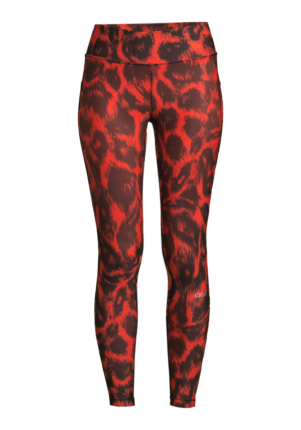 Awake Printed Tights - Passion Orange