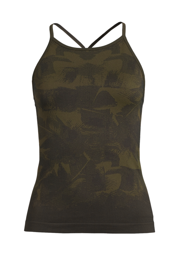 Botanical Strap Tank - Botanical Green