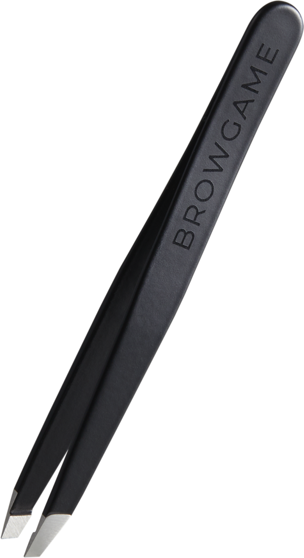 Browgame Signature Tweezer Slanted - Soft Touch - Blackout 1 st
