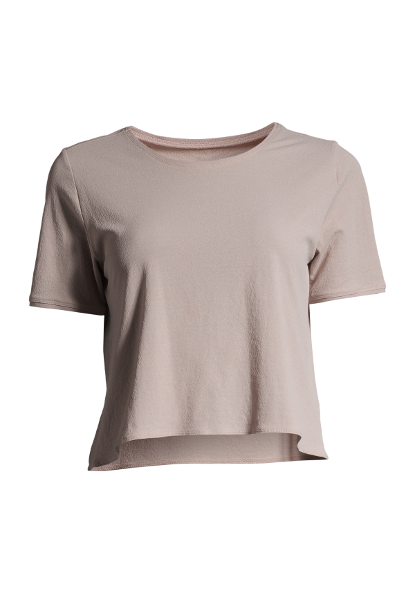 Clean Cropped Tee - Dusty Pink