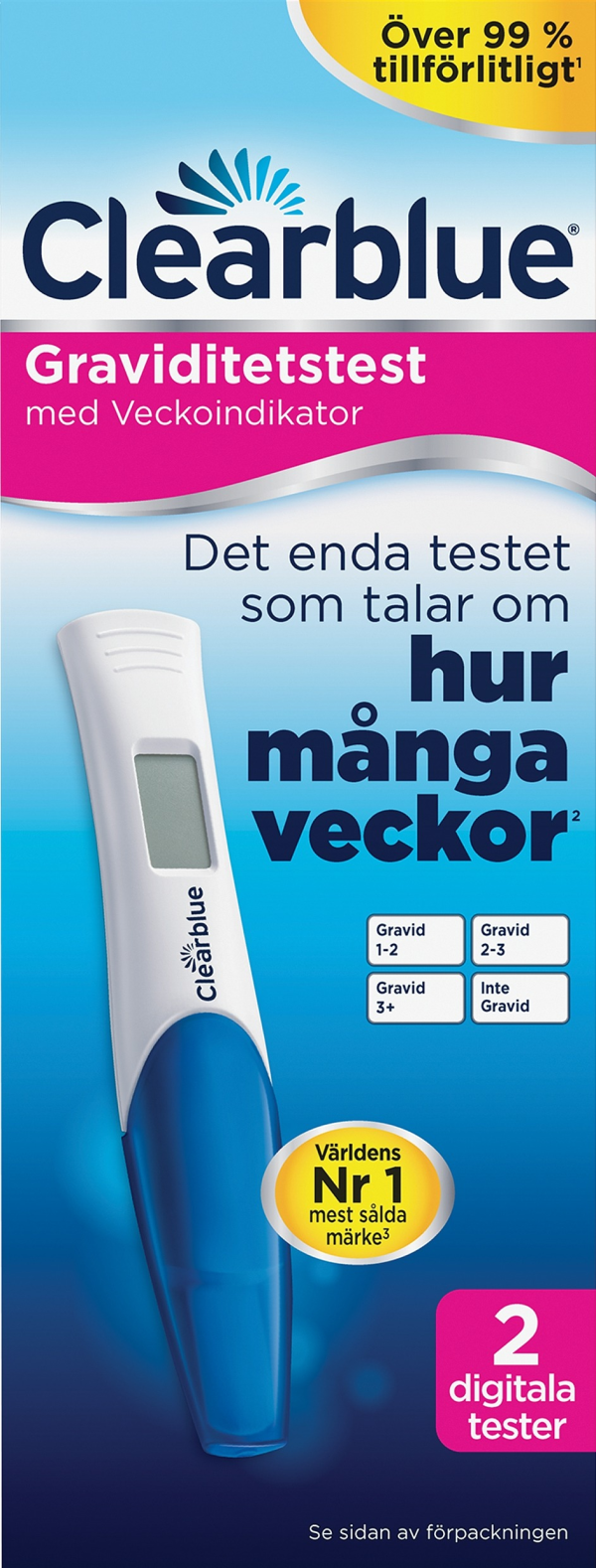 Clearblue Digital Graviditetstest Veckoindikator 2 st