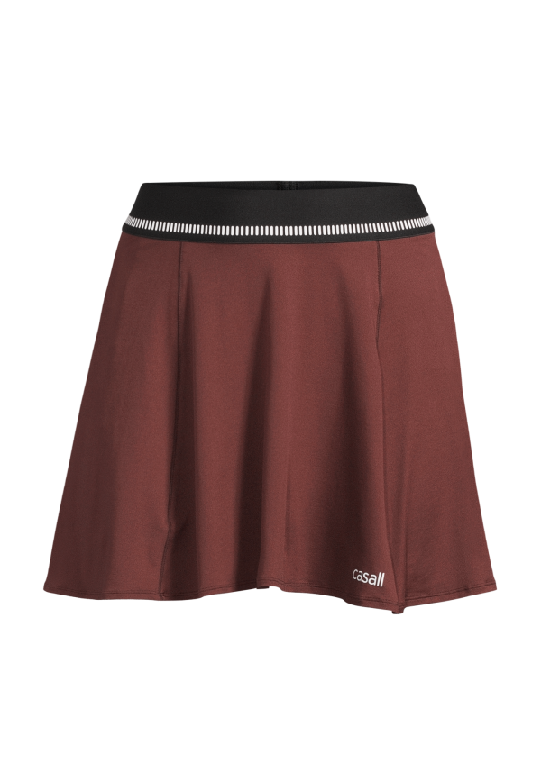Court Elastic Skirt - Mahogany Red