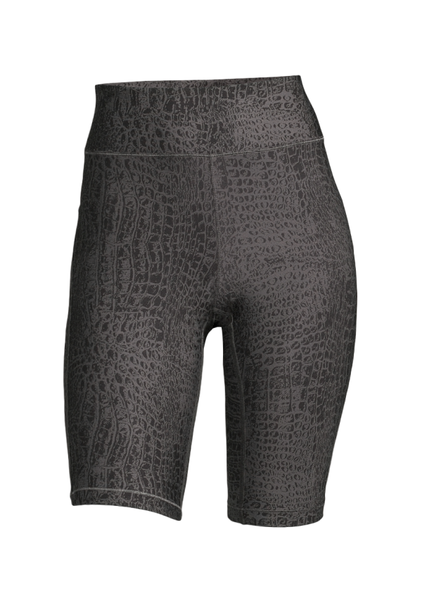 Croco Biker Tights - Grey Croco