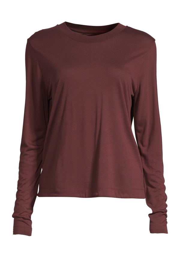 Ease Crew Neck - Mahogany Red