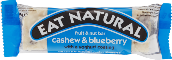 Eat Natural cashew & blueberry bar med yoghurtöverdrag 45 g