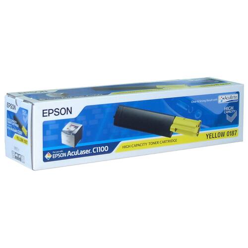 Epson Toner, 0187, C13S050187, gul, singelförpackning, hög kapacitet