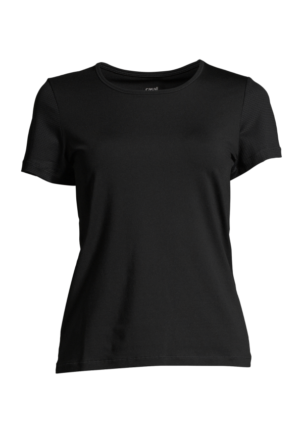 Essential Mesh Detail Tee - Black