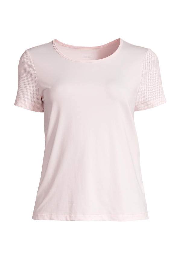 Essential Mesh Detail Tee - Devine Pink