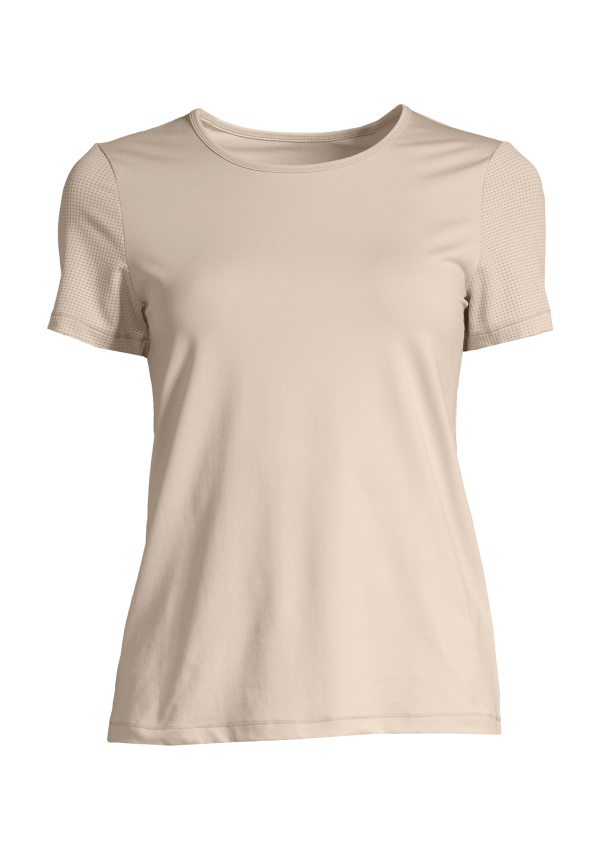 Essential Mesh Detail Tee - Light Sand