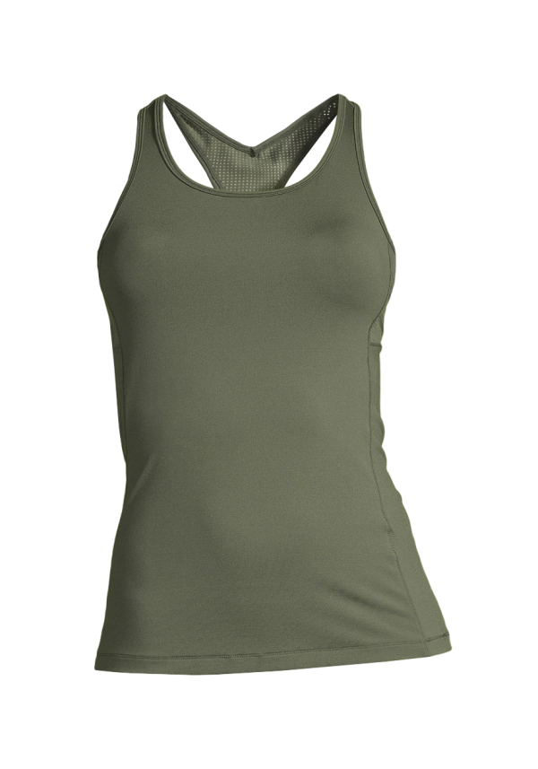 Essential Racerback with Mesh Insert - Northern Green