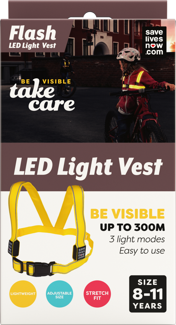 Flash LED Light Vest 8-11 years 1 st