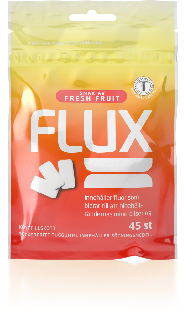 Flux Tuggummi Fresh Fruit, påse 45 st