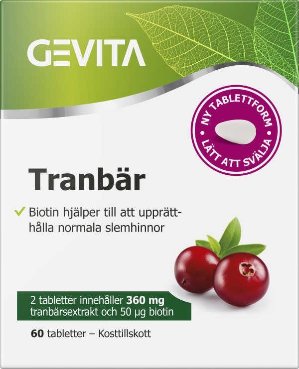 Gevita Tranbär tabletter 60 st