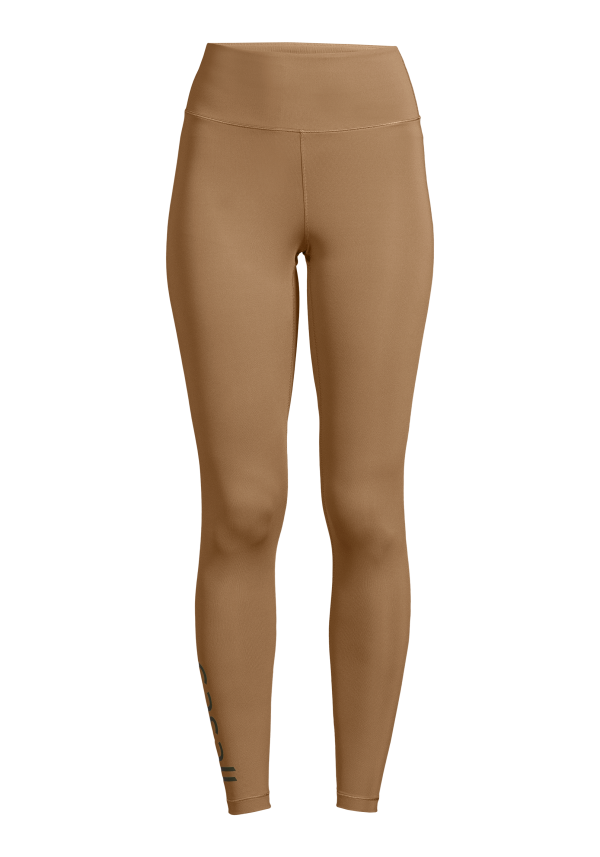 Graphic High Waist Tights - Clay Brown