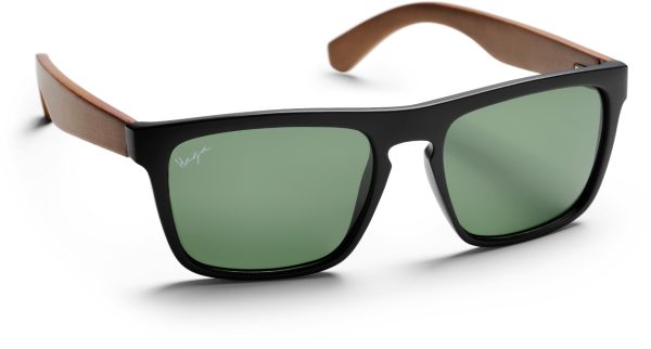 Haga Solglasögon Tampa Bambu Polarized Matt black G15 lens 1 st