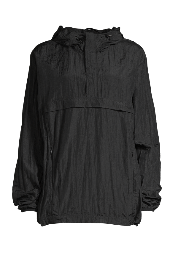 Nylon Unisex Anorak - Black