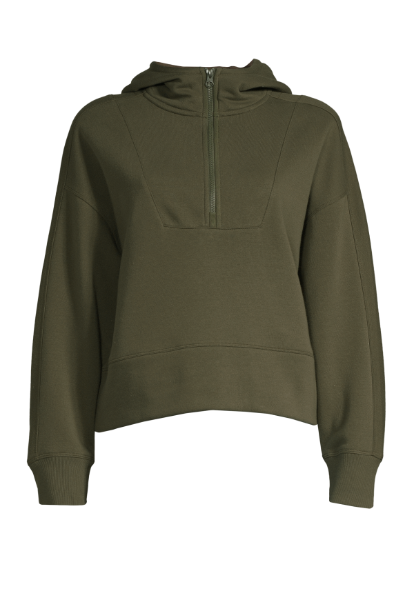 Oversized Zip Hoodie - Forest Green