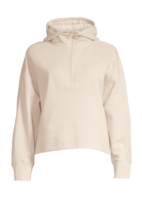 Oversized Zip Hoodie - Light Sand