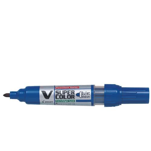 Pilot Begreen Begreen V Super Color permanent märkpenna, kulspets på 2,3 mm, blå