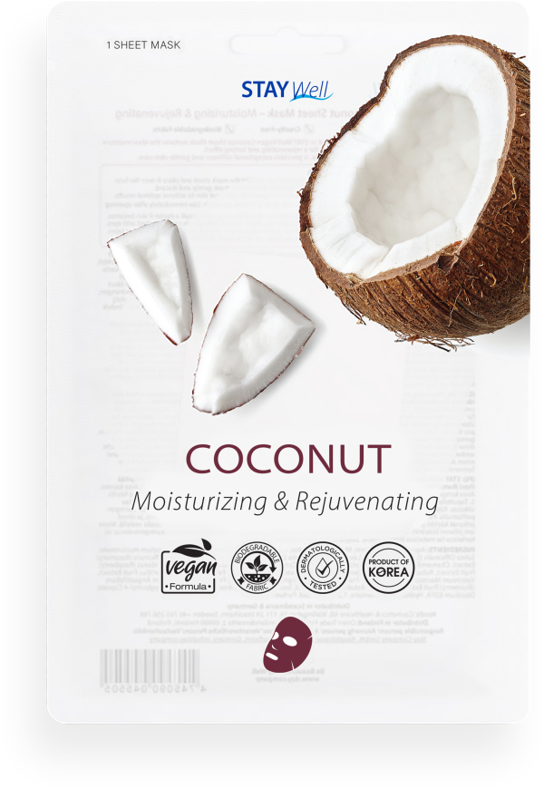 Stay Well Stay Well Vegan Sheet Mask Coconut 20 g