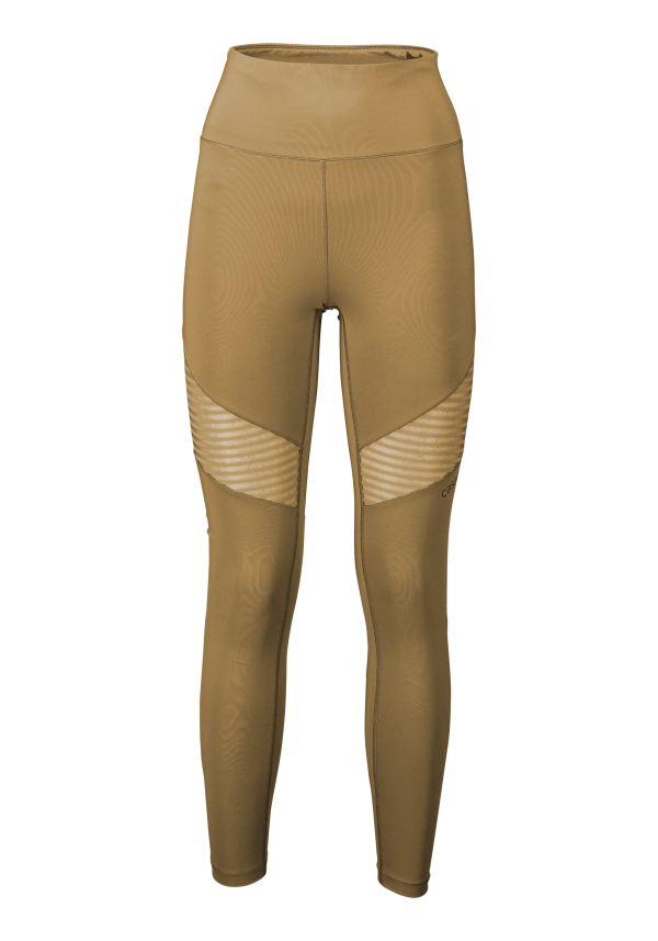 Stripe Mesh High Waist Tights - Fuse Green