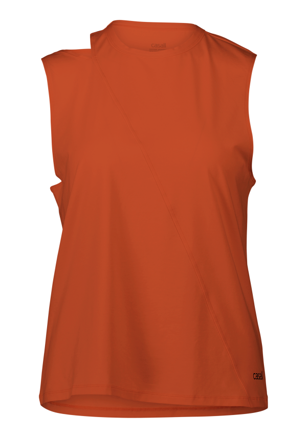 Tank with Cut Out Detail - Papaya Red
