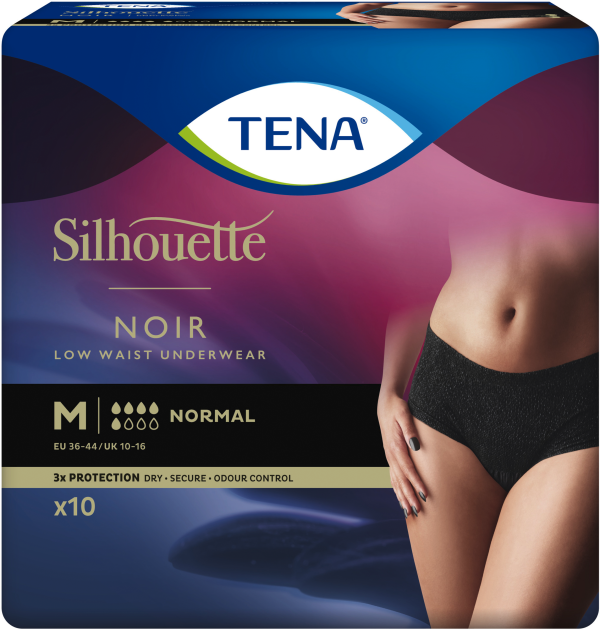 Tena Silhouette Normal Noir M 10 st