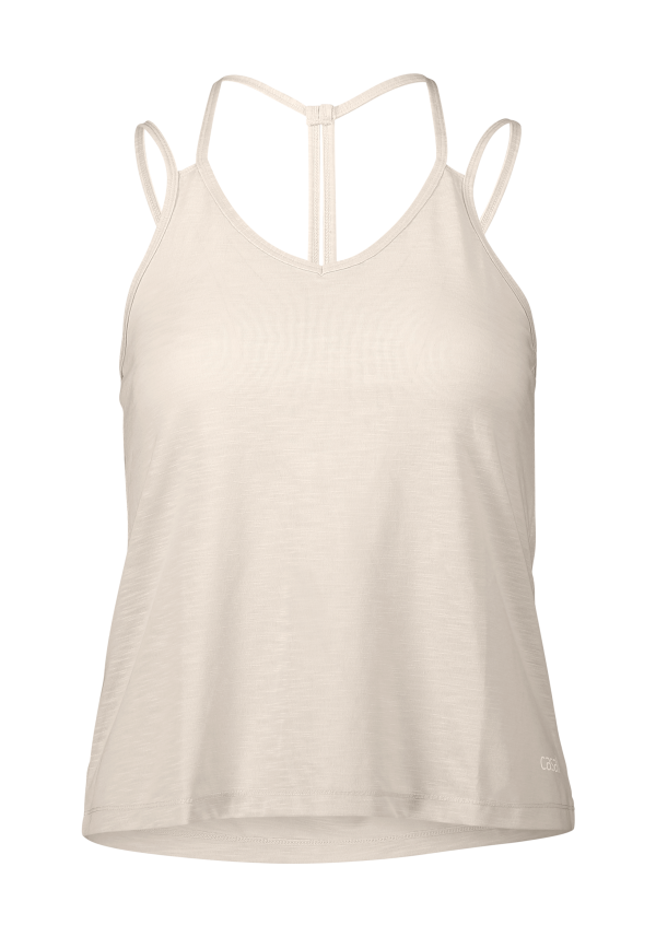 Texture Strap Tank Detailed Back - Light Sand