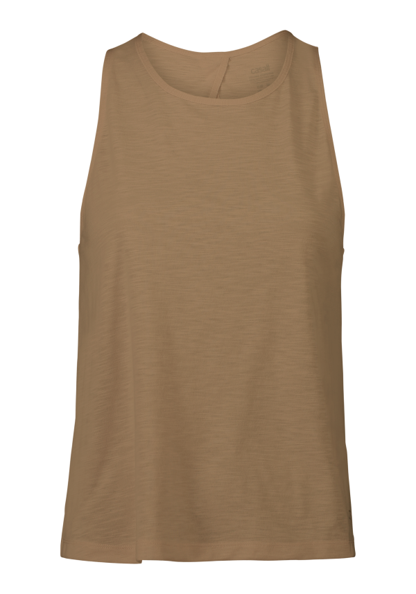 Texture Tank Open Back - Clay Brown