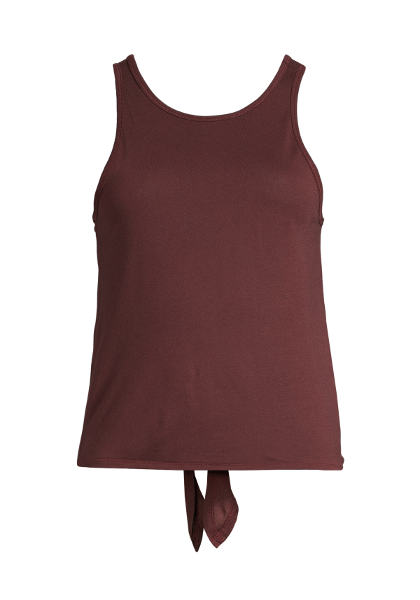 Tie Back Tank - Mahogany Red