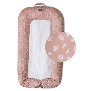 Vinter&Bloom babynest, nordic leaf misty rose