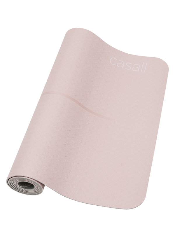 Yoga mat position 4mm - Lucky pink/grey