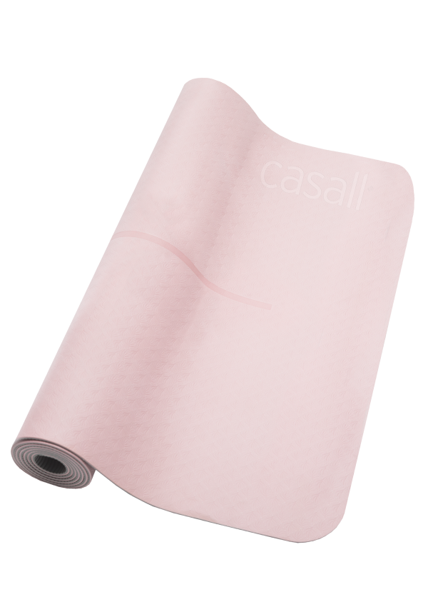 Yoga mat position 4mm - Pink/light grey