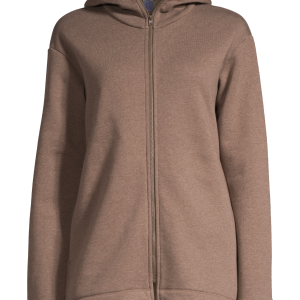 Zip Hoodie - Brown Melange