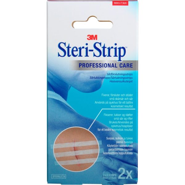 3M Steri-Strip Suturtejp Vit 2 x 3 strips