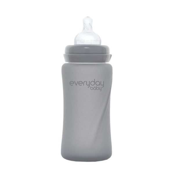 Everyday Baby Nappflaska Glas Healthy+ Quiet Grey 240 ml